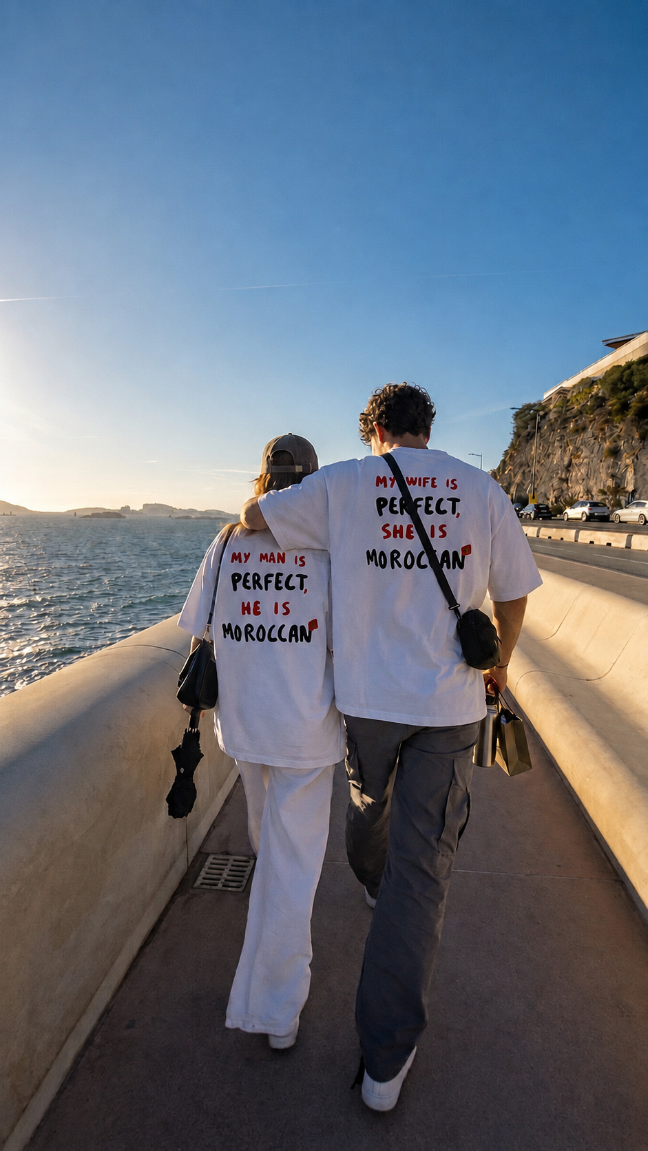 T-shirt OVERSIZE MY WIFE IS MOROCCAN